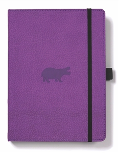Bild på Dingbats* Wildlife A5+ Purple Hippo Notebook