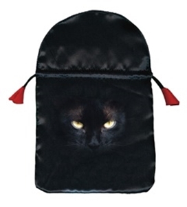 Bild på Printed satin "Black Cat"