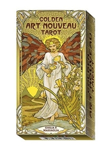 Bild på Golden Art Nouveau Tarot Mini (new edition - gold printing ink)