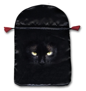 Bild på Printed satin "Black Cat"